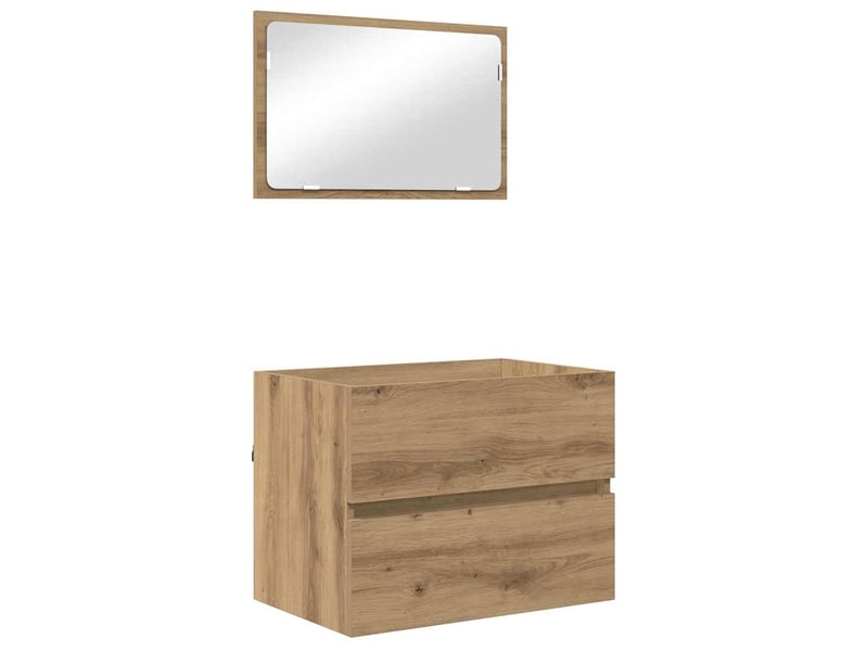 Ensemble de mobilier de salle de bain 3 pc chêne artisanal cf64295 - Conforama E