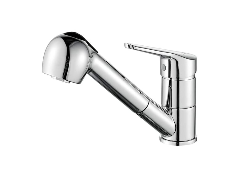  Robinet de cuisine avec douchette rotative 360° – chromé argent  - Conforama A