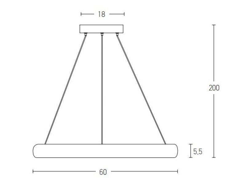  Zambelis kampos suspension kampos 60 cm, noir sable, led 3000k, à intensité variable  - Conforama C