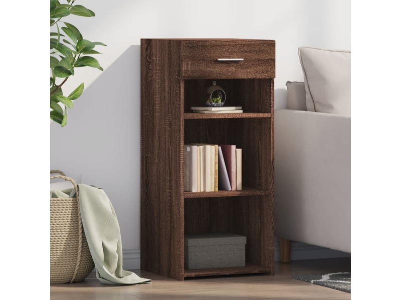  Buffet - bahut - meuble de rangement chêne marron 40x42,5x93 cm bois d'ingénierie  - Conforama B