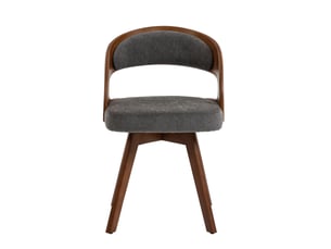 Chaise de salle à manger pivotante à 360°, lin gris