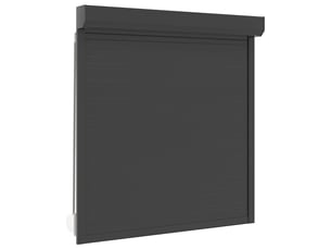 Store enrouleur, store roulant anthracite 140 x 150 cm aluminium et polyuréthane cf47238
