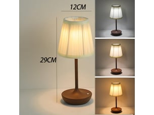 Lampe de table led sans fil rechargeable, tactile et dimmable, 3 couleurs de lumière, batterie 1200 mah, usb