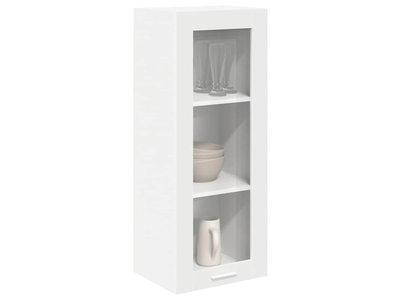 Meuble de rangement cuisine, armoire suspendue blanc 40x31x100cm bois d'ingénierie - Conforama C