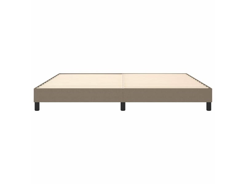  Lit double- lit adulte -  cadre de lit à lattes taupe 200x200 cm tissu  - Conforama D