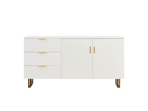 Buffet 2 porte(s)  3 tiroir(s) LPOSPI  - 160 cm coloris blanc 