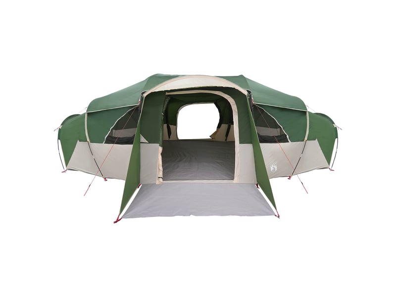  Tente de camping, tente familiale avec auvent imperméable 18 personne vert shl31377  - Conforama E