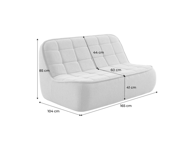 Chauffeuse bouclette texturée 2 places terracotta - boni - Conforama D