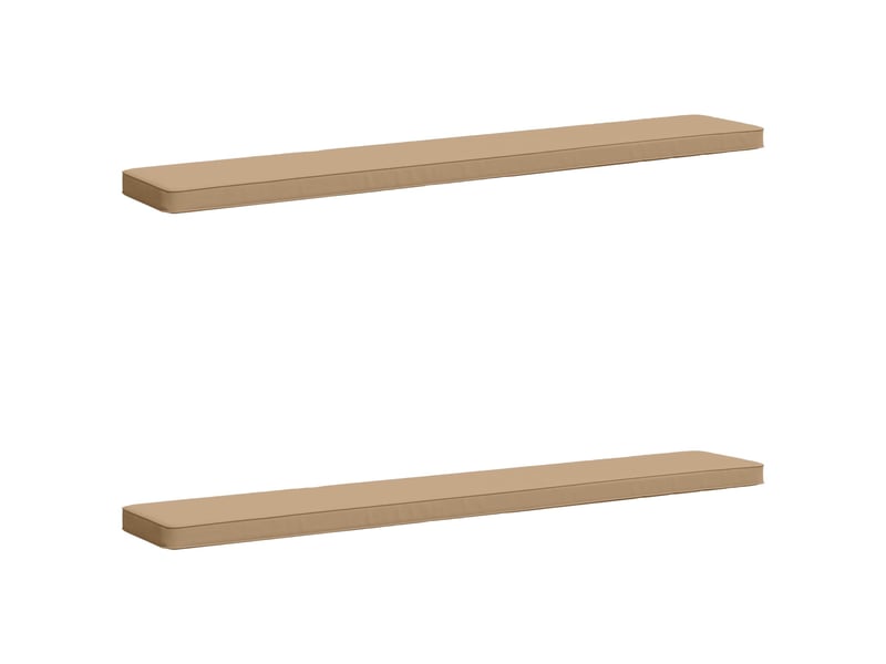  Lot de 2 coussins de banc, coussins d'assise vught 100 % polyester sable cf58552  - Conforama A