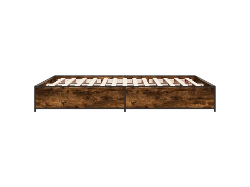  Lit double- lit adulte -  cadre de lit sans matelas chêne fumé 120x190 cm  - Conforama D