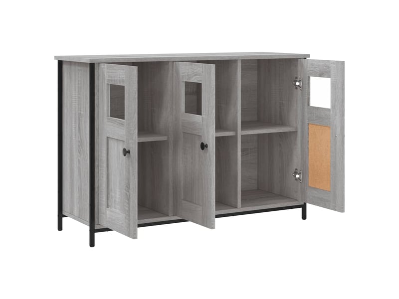  Buffet - bahut - meuble de rangement sonoma gris 100x35x70 cm bois d'ingénierie  - Conforama E