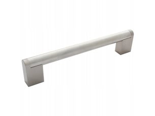 Poignée de meuble en barre métallique de 512 mm, aspect acier inoxydable
