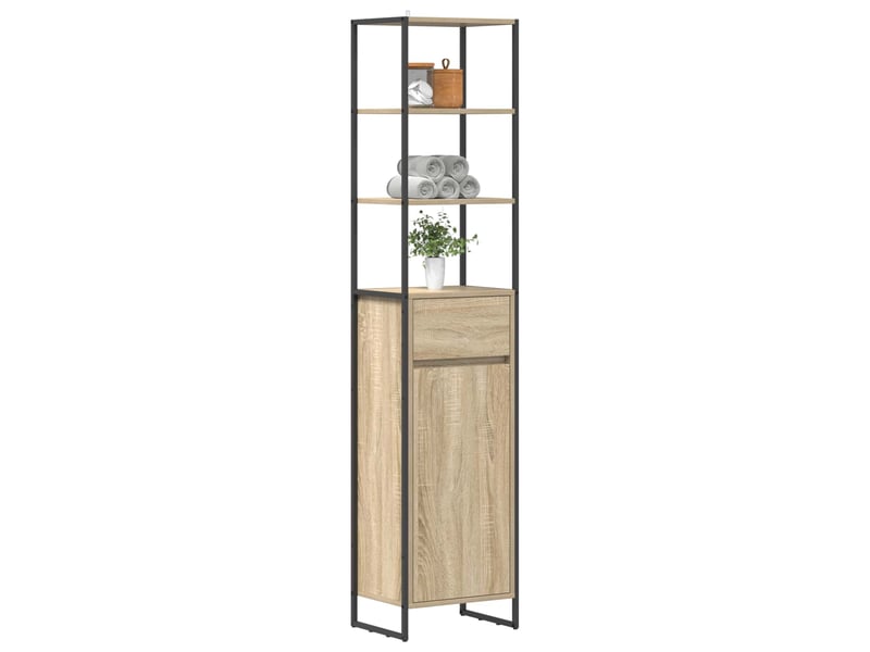 Cabinet de salle de bain sonoma 40x30x180 cm - Conforama C