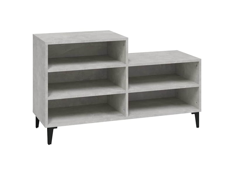  Meuble à chaussure, armoire à chaussures gris béton 102x36x60 cm bois d'ingénierie shl6872  - Conforama A
