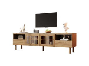 Meuble tv coloris naturel 180 cm <strong>REDOM</strong>  <strong></strong>