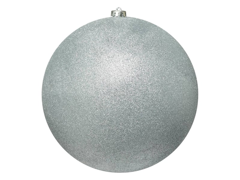  Boule maxi d.25cm pailletée argent  - Conforama C