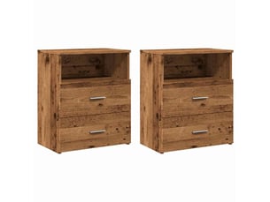 Vidaxl tables de chevet 2 pièces vieux bois table d'appoint 50x32x60 cm salon et chambre