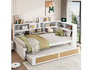 Lit gigogne 90x200 cm VIVRYN coloris blanc