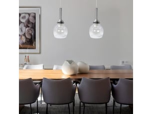 Suspension métal  cloche reykjavik blanc  d31 cm