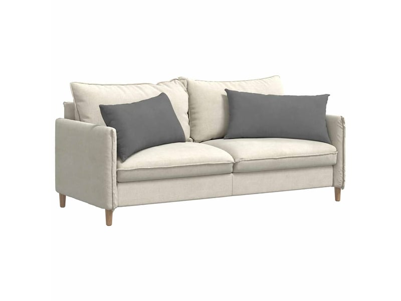  Lot de 2 coussins de canapé, coussins décoratifs tissu gris foncé 80 x 40 cm cf58872  - Conforama C
