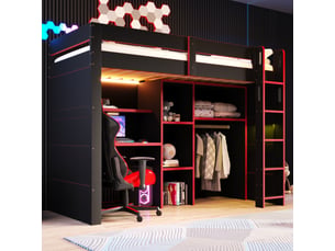 Lit mezzanine 90x200 cm <strong>OKMYHOME</strong>  <strong></strong> coloris bicolore