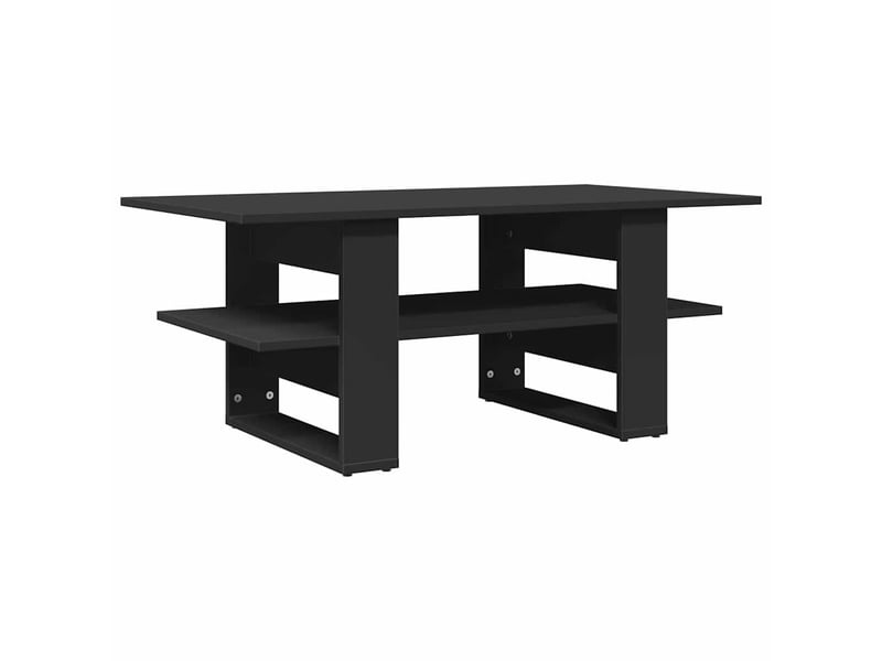  Table basse rectangulaire | table de salon noir 102x55x42 cm bois d'ingénierie shl6730  - Conforama E