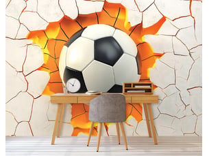 Papier peint panoramique intissé garçon 3d orange - 250x175 cm - papier peint enfant