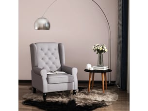 Fauteuil fixe <strong>STILVORA</strong> <strong></strong> Polyester gris vendu A l'unité