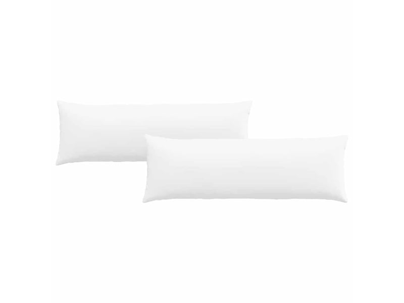 Lot de 2 coussins de canapé, coussins décoratifs tissu blanc 120 x 40 cm cf58761 - Conforama A