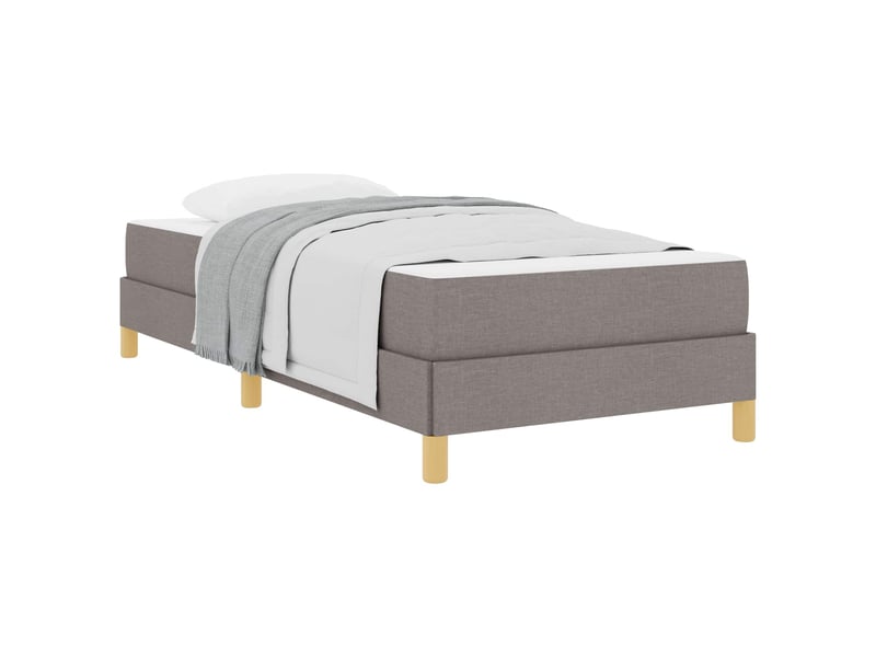  Lit simple- lit adulte -  lit à ressorts taupe 100 x 200 cm tissu  - Conforama A