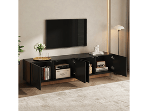 Meuble tv coloris noir 170 cm <strong></strong> <strong></strong>