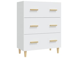 Buffet - bahut - meuble de rangement blanc 70x34x90 cm bois d'ingénierie