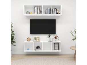 Meuble tv coloris blanc  <strong></strong>  <strong></strong>