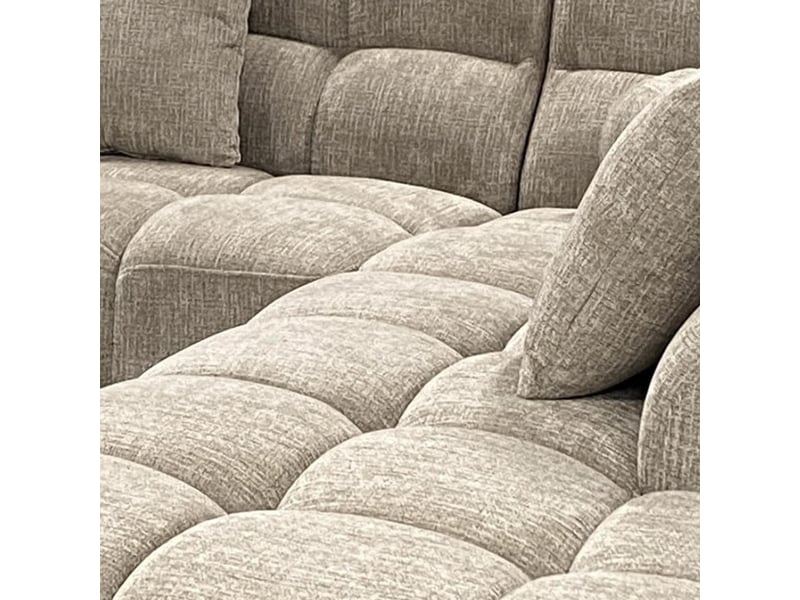  Canapé d'angle en tissu beige - angle droit  - Conforama E