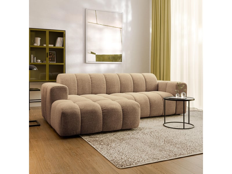 Canapé d'angle tisi, tkanina strukturalna beige - Conforama B
