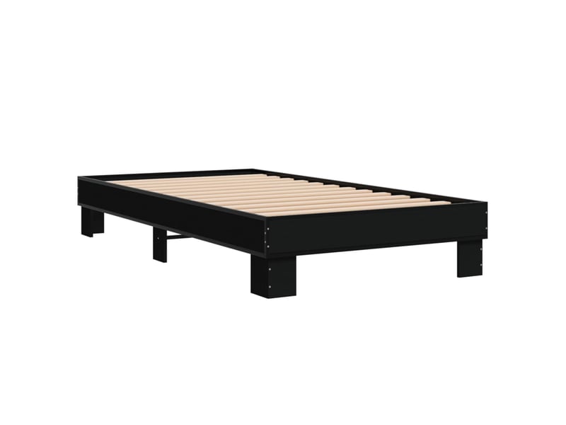  Lit simple- lit adulte -  cadre de lit sans matelas noir 90x200 cm  - Conforama B