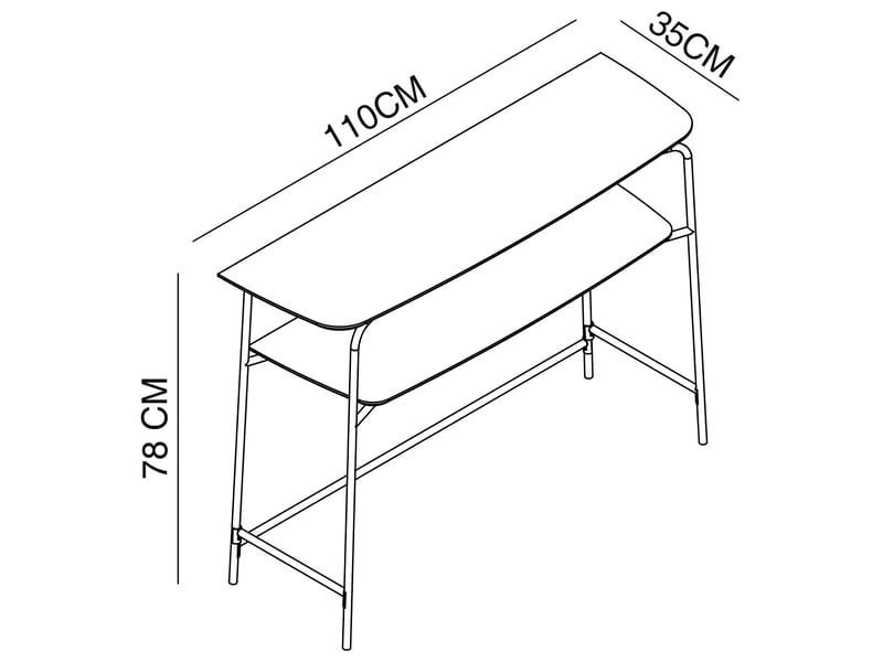Console LOMOCO KYOTO coloris noir et bois - Conforama H