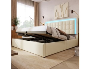 Lit coffre 180x200 cm    coloris blanc