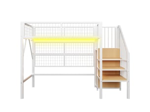 Lit mezzanine 90x200 cm MAISONORA   coloris blanc