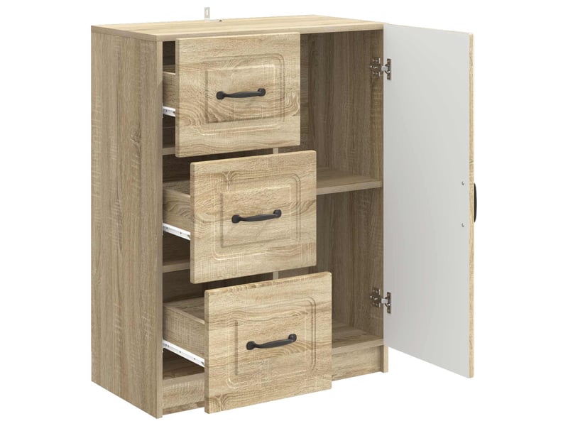  Buffet - bahut - meuble de rangement chêne sonoma 66 x 34,5 x 87 cm bois d'ingénierie  - Conforama E