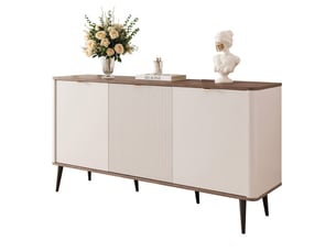 Buffet 3 porte(s) 0 tiroir(s) <strong>IDOHOME</strong> <strong>NAVANI</strong> - 160 cm coloris beige