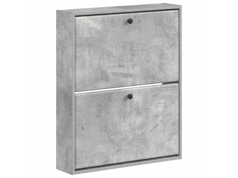  Meuble à chaussures mural, armoire à chaussures breda 71x17x86 cm gris béton  - Conforama A
