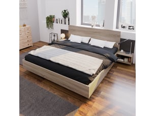 Lit 2 places 160x200 cm   OPULERANE TRADING LTD coloris gris