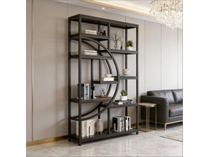 Bibliotheque coloris  noir 9 étagère(s) <strong>PANGIVO</strong> <strong>T5828P485779</strong> - 95 cm x 174 cm
