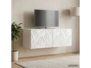 Meuble tv coloris blanc 98 cm <strong></strong>  <strong></strong>