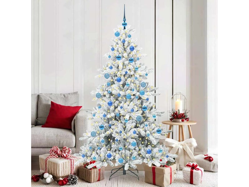  Sapin de noël, arbre de noël artificiel à branches articulées blanc 180 cm shl2721  - Conforama B