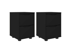 Tables de chevet - cabinet de chevet - table de nuit 2 pc noir 30,5 x 30 x 43 cm bois d'ingénierie