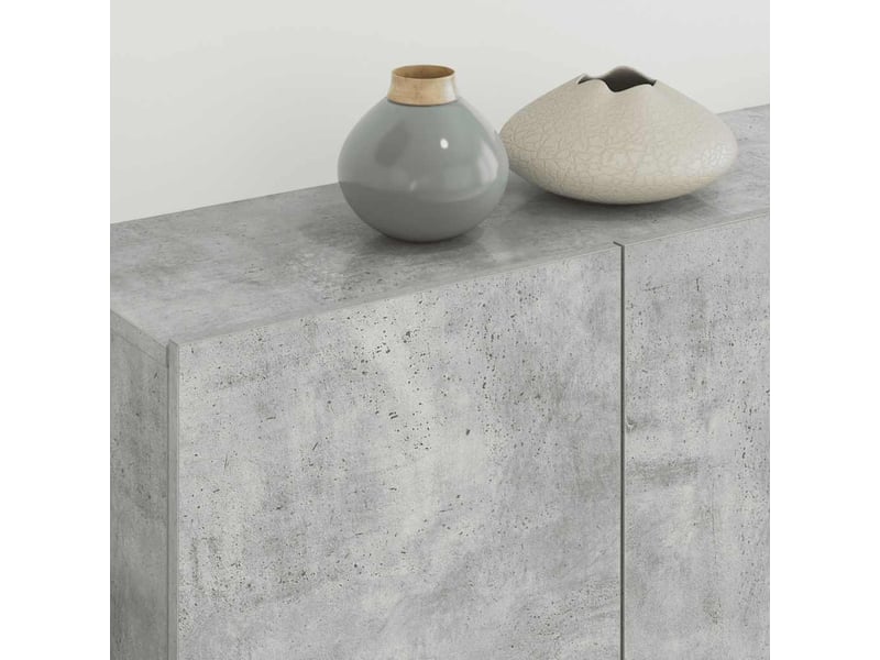  Unités murales tv 4 pcs gris béton bois d'ingénierie  - Conforama C