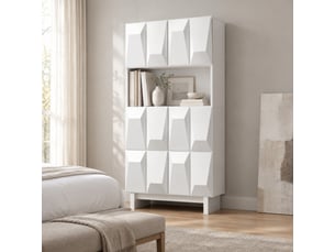 Vitrine coloris blanc 1 étagère(s) HAUSS SPOLE - 60.5 cmx135.5 cm