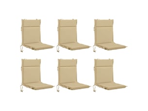 Lot de 6 coussins de chaise à dossier haut gemert cf59358